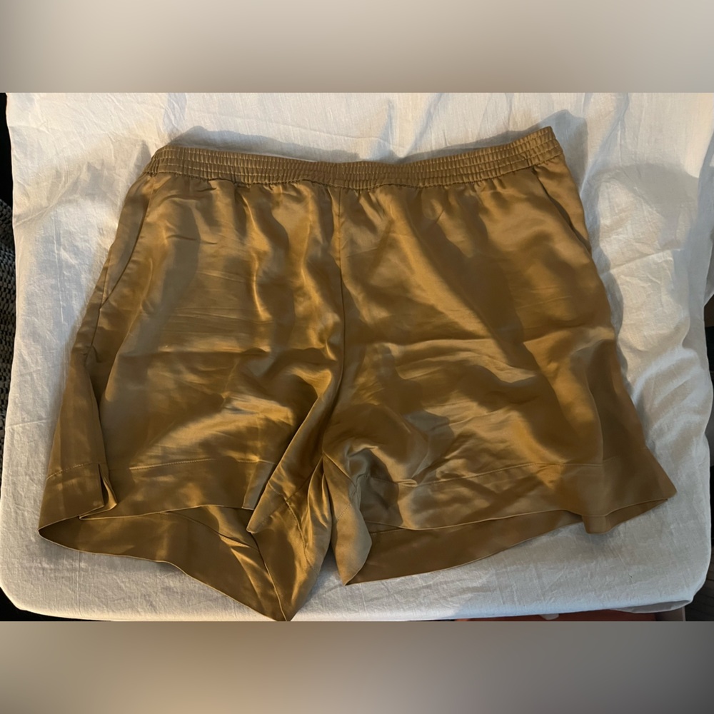 H&M High Waist Shorts in Gold